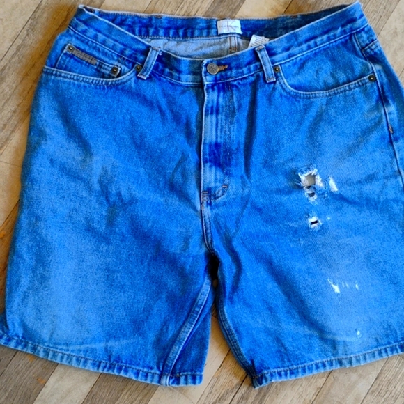 πΊπΈ Denim JEAN UniSex Shorts POLO RALPH LAUREN BANNER Vintage 90's - Picture 10 of 16